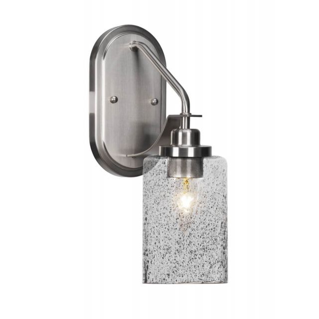 Toltec Lighting Odyssey 1 Light 13 inch Tall Wall Sconce in Brushed Nickel with Smoke Bubble Glass 2611-BN-3002