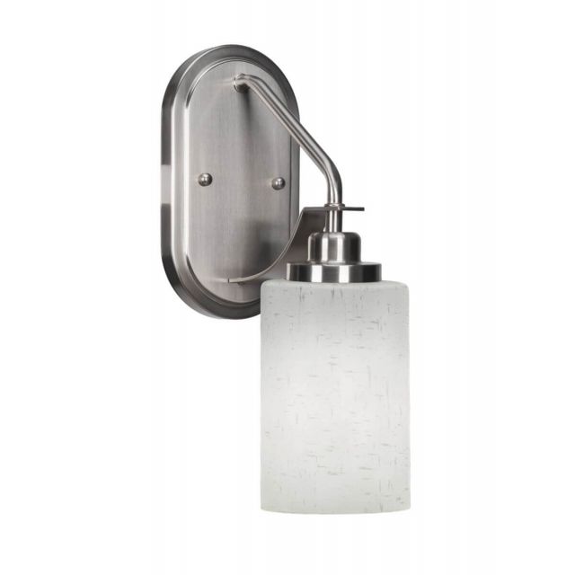 Toltec Lighting Odyssey 1 Light 13 inch Tall Wall Sconce in Brushed Nickel with White Muslin Glass 2611-BN-310