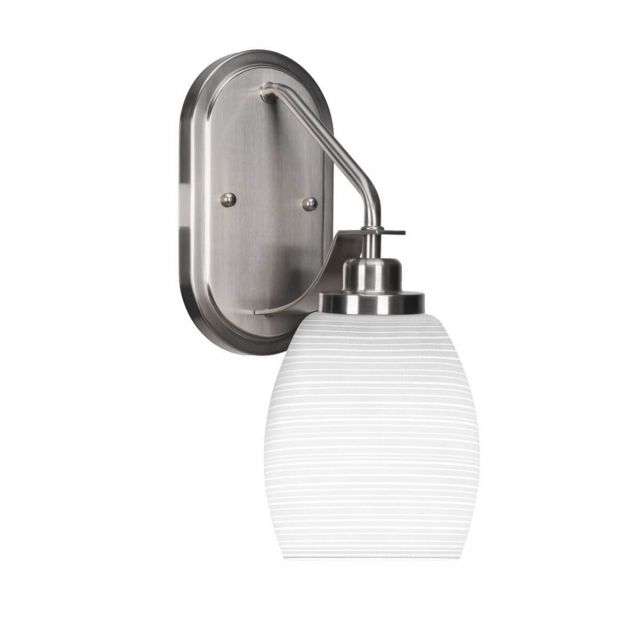 Toltec Lighting Odyssey 1 Light 13 inch Tall Wall Sconce in Brushed Nickel with White Matrix Glass 2611-BN-4021