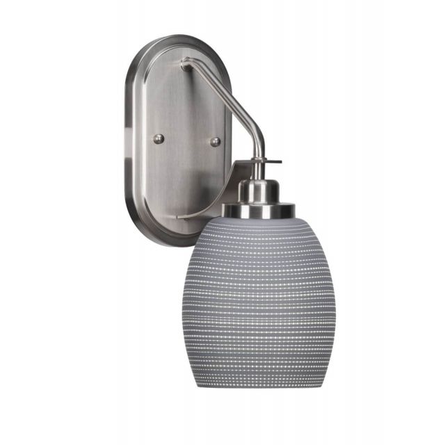 Toltec Lighting 2611-BN-4022 Odyssey 1 Light 13 inch Tall Wall Sconce in Brushed Nickel with Gray Matrix Glass