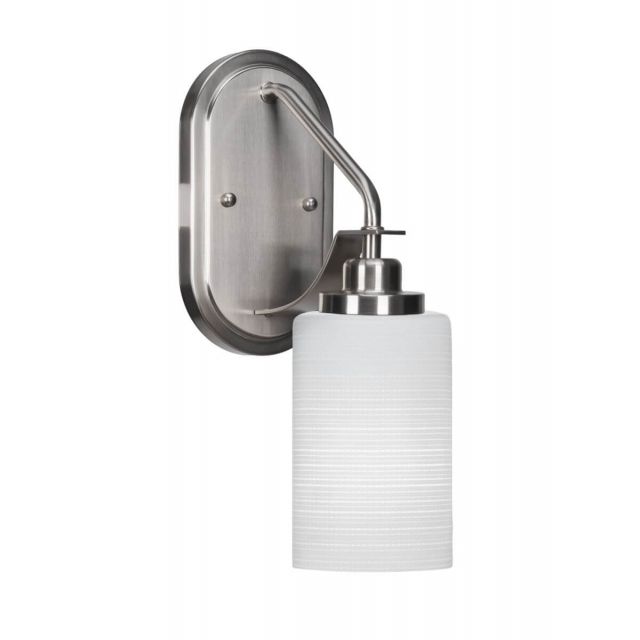 Toltec Lighting 2611-BN-4061 Odyssey 1 Light 14 inch Tall Wall Sconce in Brushed Nickel with White Matrix Glass