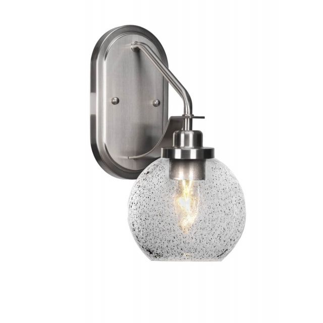 Toltec Lighting 2611-BN-4102 Odyssey 1 Light 13 inch Tall Wall Sconce in Brushed Nickel with Smoke Bubble Glass