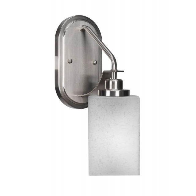Toltec Lighting 2611-BN-531 Odyssey 1 Light 14 inch Tall Wall Sconce in Brushed Nickel with White Muslin Glass