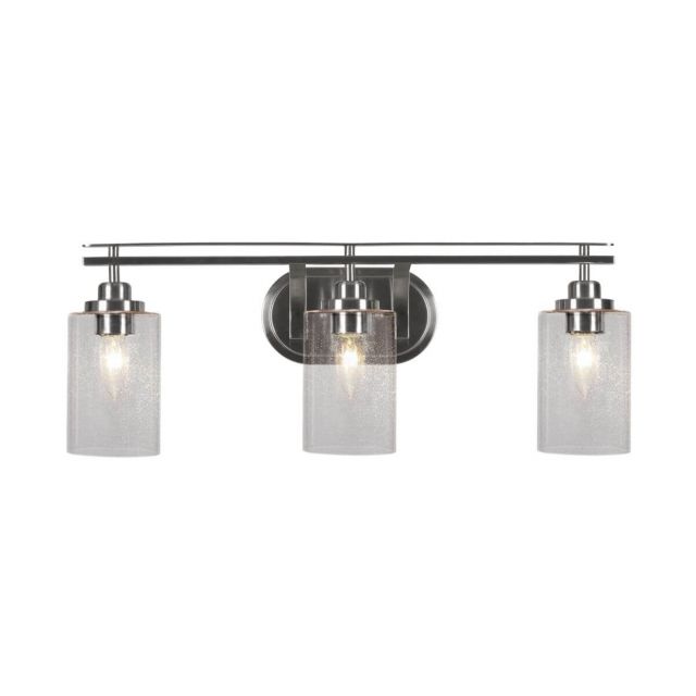 Toltec Lighting 2613-BN-300 Odyssey 3 Light 26 inch Bath Bar in Brushed Nickel with Clear Bubble Glass