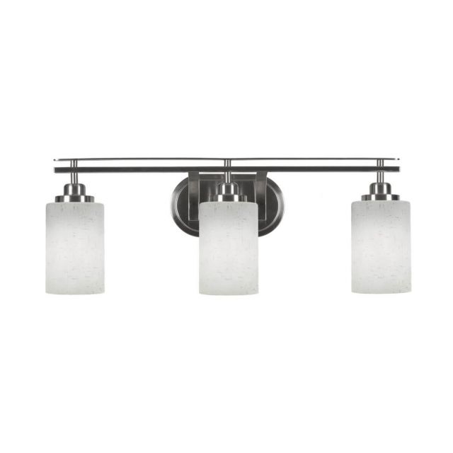 Toltec Lighting 2613-BN-310 Odyssey 3 Light 26 inch Bath Bar in Brushed Nickel with White Muslin Glass