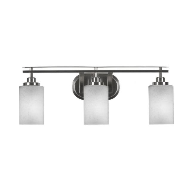 Toltec Lighting Odyssey 3 Light 26 inch Bath Bar in Brushed Nickel with White Muslin Glass 2613-BN-531