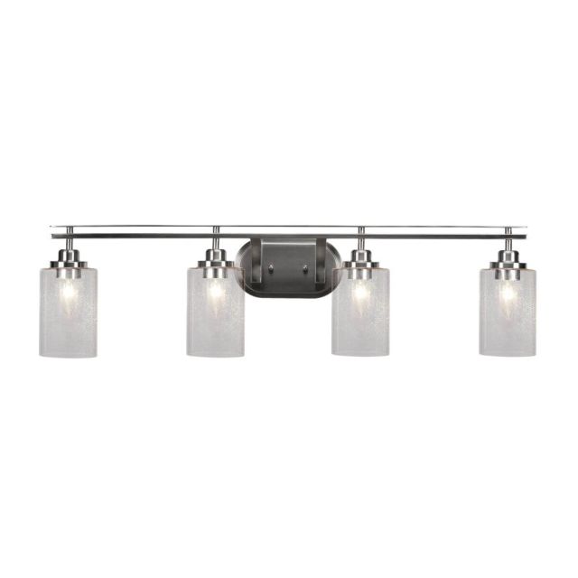 Toltec Lighting Odyssey 4 Light 37 inch Bath Bar in Brushed Nickel with Clear Bubble Glass 2614-BN-300
