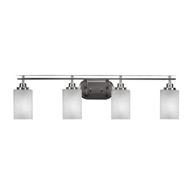 Toltec Lighting Odyssey 4 Light 37 inch Bath Bar in Brushed Nickel with White Muslin Glass 2614-BN-531