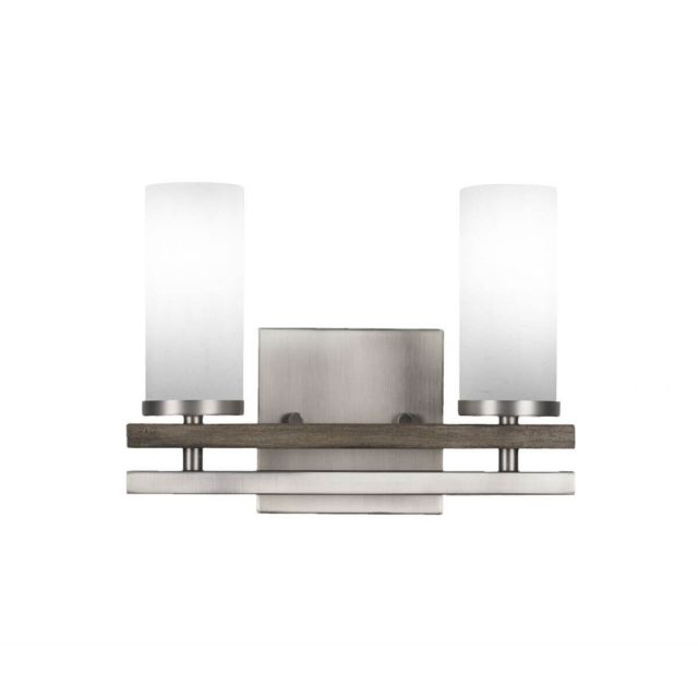 Toltec Lighting Belmont 2 Light 11 inch Bath Bar in Graphite-Painted Distressed Wood with White Muslin Glass 2712-GPDW-801