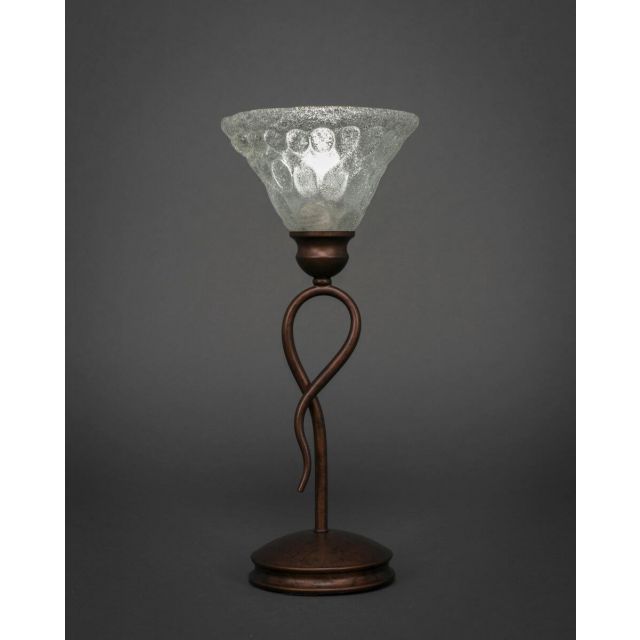 Toltec Lighting Leaf 1 Light 13 inch Tall Table Lamp in Bronze with 7 inch Italian Bubble Glass 35-BRZ-451