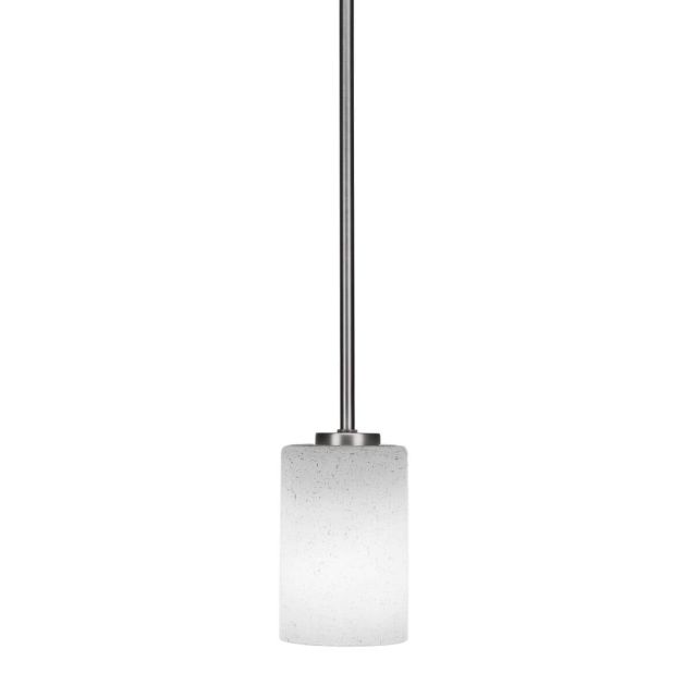 Toltec Lighting 4501-GP-310 Atlas 1 Light 4 inch Mini Pendant in Graphite with White Muslin Glass