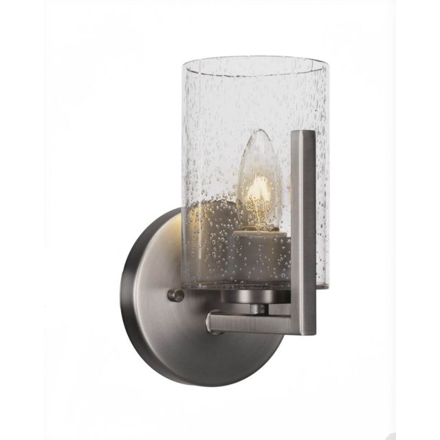 Toltec Lighting Atlas 1 Light 9 inch Tall Wall Sconce in Graphite with Clear Bubble Glass 4511-GP-300