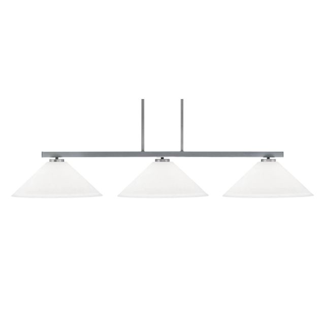 Toltec Lighting Atlas 3 Light 52 inch Linear Light in Graphite with White Muslin Glass 4523-GP-318