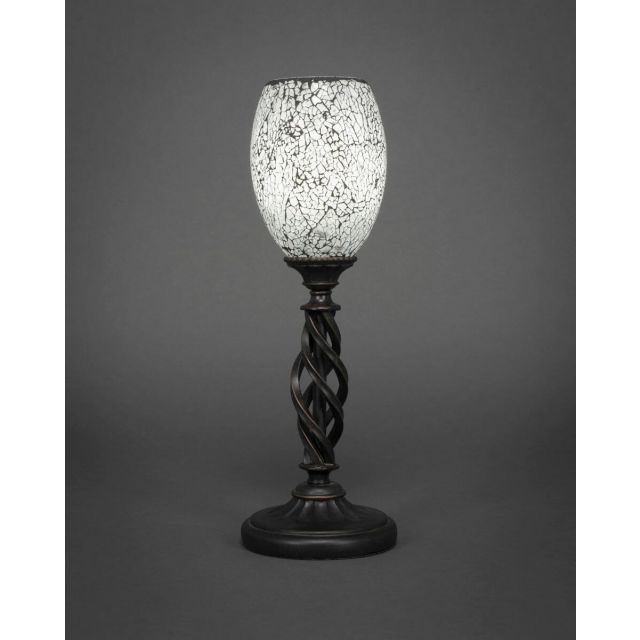 Toltec Lighting 61-DG-4165 Elegante 1 Light 17 inch Tall Table Lamp in Dark Granite with 5 inch Black Fusion Glass