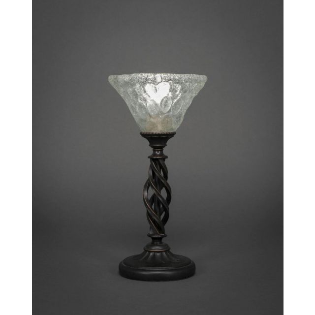 Toltec Lighting 61-DG-451 Elegante 1 Light 15 inch Tall Table Lamp in Dark Granite with 7 inch Italian Bubble Glass