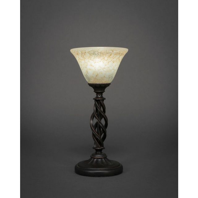 Toltec Lighting 61-DG-508 Elegante 1 Light 14 inch Tall Table Lamp in Dark Granite with 7 inch Italian Marble Glass