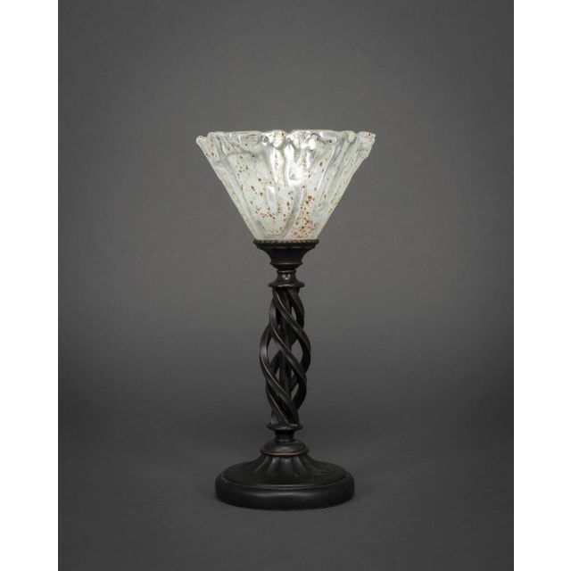 Toltec Lighting 61-DG-7195 Elegante 1 Light 14 inch Tall Table Lamp in Dark Granite with 7 inch Italian Ice Glass