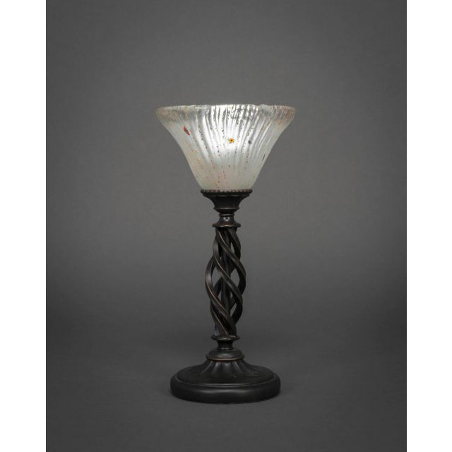 Toltec Lighting 61-DG-751 Elegante 1 Light 14 inch Tall Table Lamp in Dark Granite with 7 inch Frosted Crystal Glass