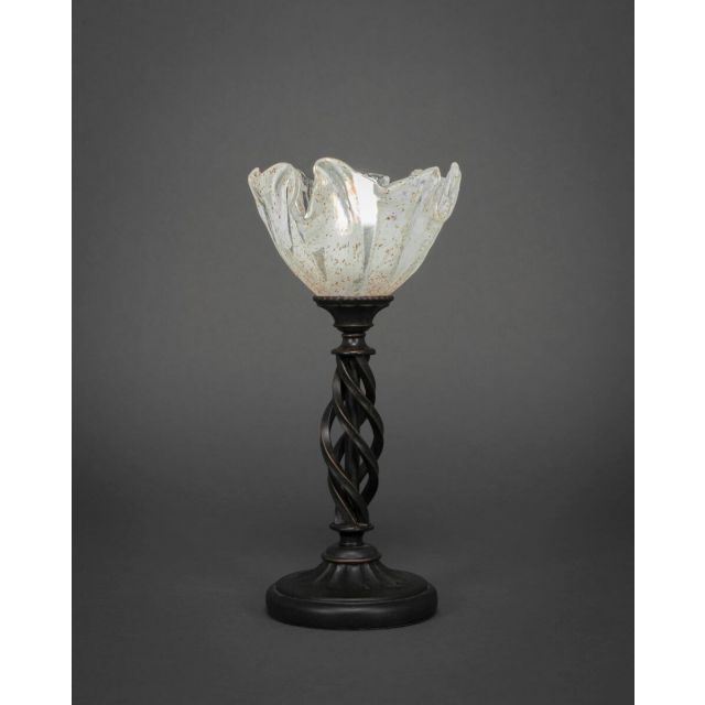 Toltec Lighting 61-DG-759 Elegante 1 Light 14 inch Tall Table Lamp in Dark Granite with 7 inch Italian Ice Glass