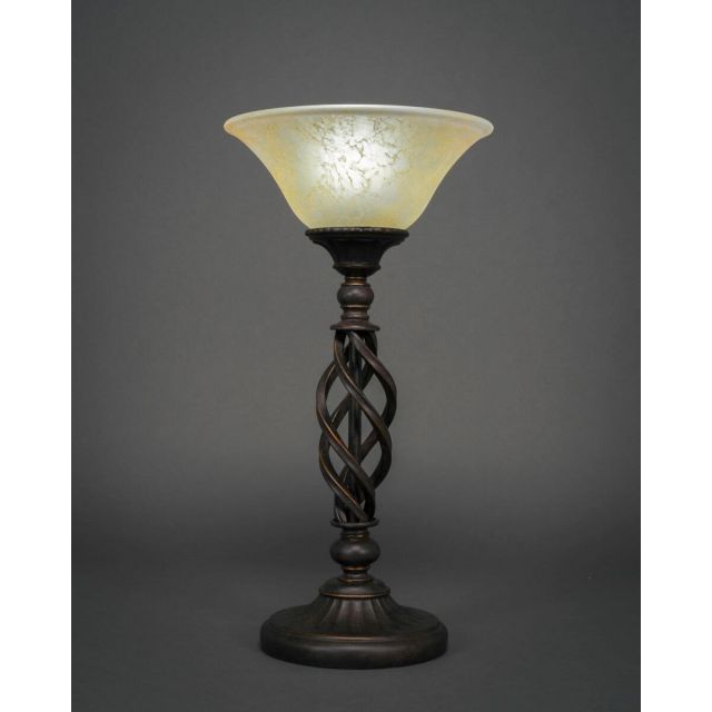 Toltec Lighting 63-DG-513 Elegante 1 Light 20 inch Tall Table Lamp in Dark Granite with 10 inch Amber Marble Glass