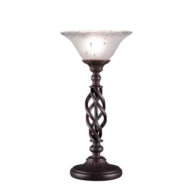 Toltec Lighting 63-DG-731 Elegante 1 Light 20 inch Tall Table Lamp in Dark Granite with 10 inch Frosted Crystal Glass