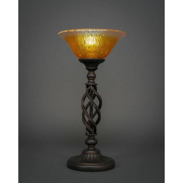Toltec Lighting 63-DG-773 Elegante 1 Light 20 inch Tall Table Lamp in Dark Granite with 10 inch Gold Champagne Glass