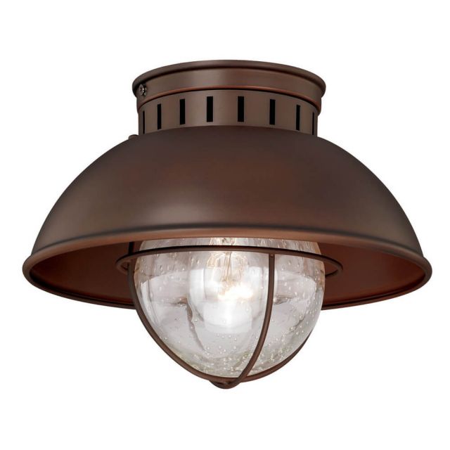 Cascadia Harwich 10-in W Textured Black Outdoor Flush Mount Light Cascadia Harwich 10-in W Textured Black Outdoor Flush Mount Light