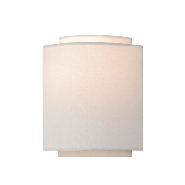 Vaxcel Lighting Burnaby 1 Light 9 Inch Tall Wall Sconce In Matte Brass With White Linen Shade W0224