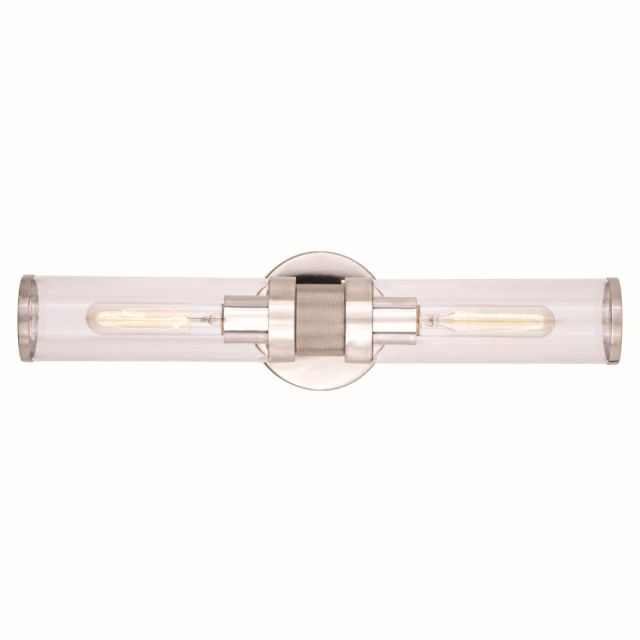 Vaxcel Lighting Levitt 2 Light 19 inch Bath Light in Polished Nickel with Clear Glass W0389