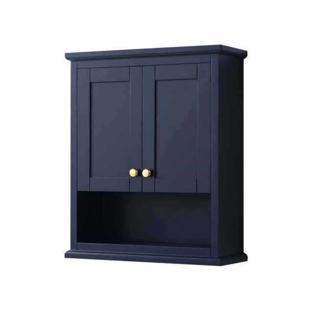 Wyndham Collection Avery 25 inch Wall-Mounted Bathroom Storage Cabinet in Dark Blue - WCV2323WCBL