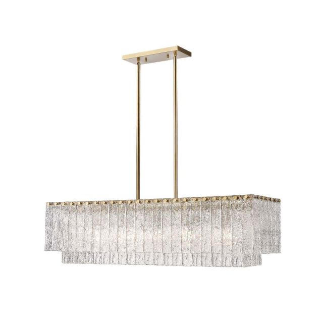 Z-Lite Lighting Glacier 5 Light 43 inch Linear Light in Modern Gold with Clear Glass 1943-42L-MGLD