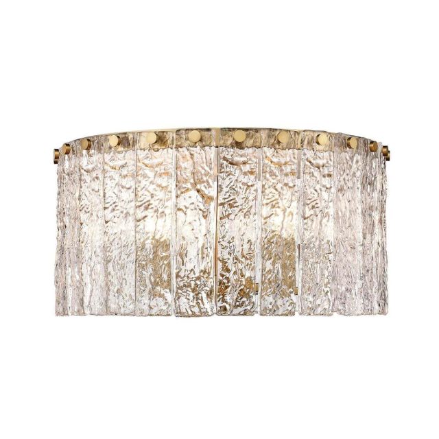 Z-Lite Lighting Glacier 5 Light 17 inch Flush Mount in Modern Gold with Clear Glass 1943F16-MGLD