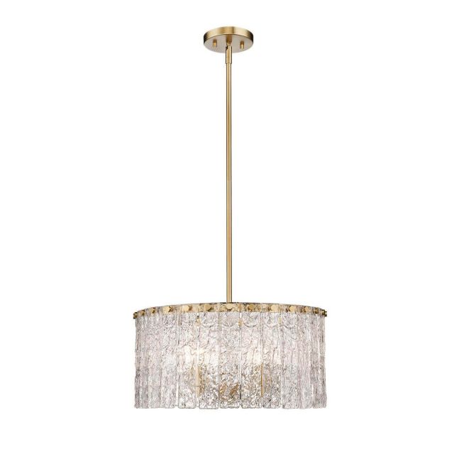 Z-Lite Lighting Glacier 5 Light 19 inch Pendant in Modern Gold with Clear Glass 1943P18-MGLD