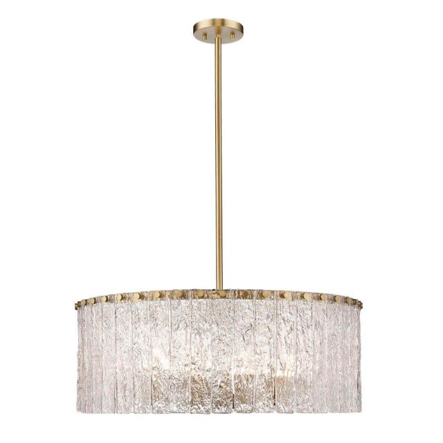 Z-Lite Lighting Glacier 10 Light 27 inch Chandelier in Modern Gold with Clear Glass 1943P26-MGLD