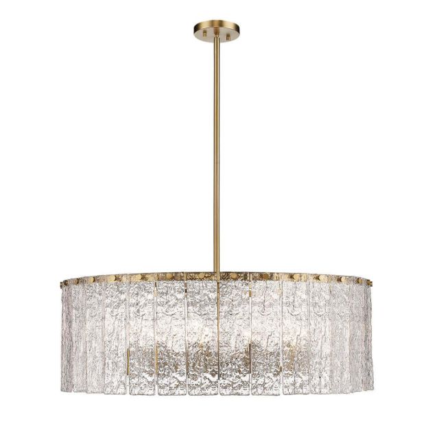 Z-Lite Lighting Glacier 12 Light 33 inch Chandelier in Modern Gold with Clear Glass 1943P32-MGLD