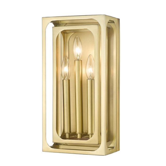 Z-Lite Lighting Easton 3 Light 16 inch Tall Wall Sconce in Rubbed Brass 3038-3S-RB