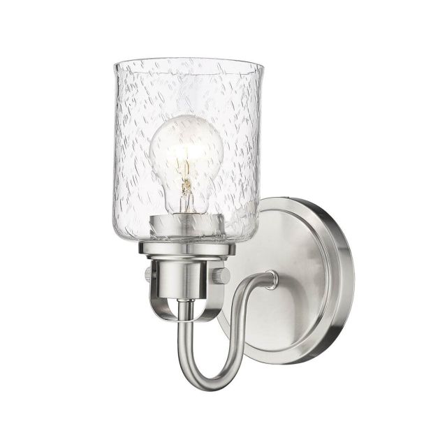 Z-Lite Lighting 340-1S-BN Kinsley 1 Light 10 inch Tall Wall Sconce in Brushed Nickel with Clear Seeded Glass