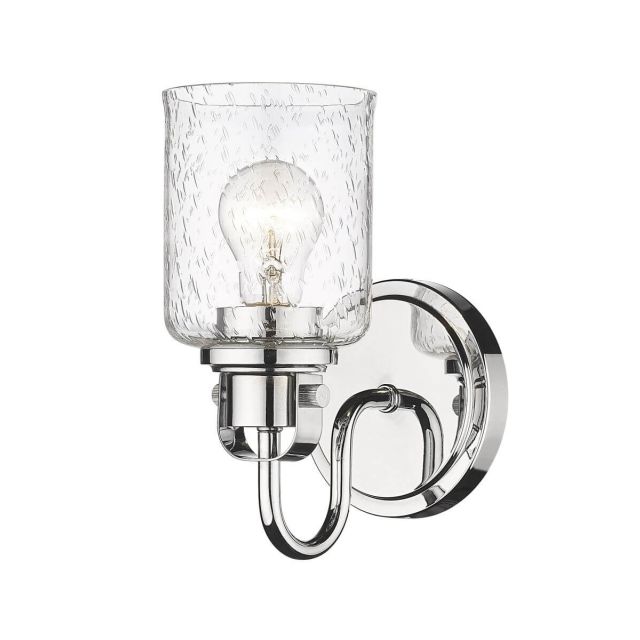 Z-Lite Lighting 340-1S-CH Kinsley 1 Light 10 inch Tall Wall Sconce in Chrome with Clear Seeded Glass