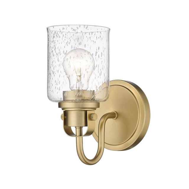 Z-Lite Lighting 340-1S-HG Kinsley 1 Light 10 inch Tall Wall Sconce in Heirloom Gold with Clear Seeded Glass