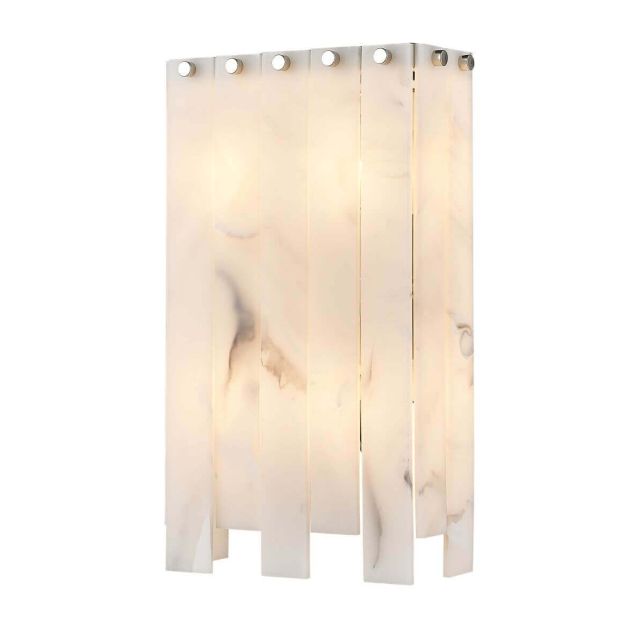 Z-Lite Lighting Viviana 4 Light 16 inch Tall Wall Sconce in Polished Nickel with Alabaster 345-4S-PN