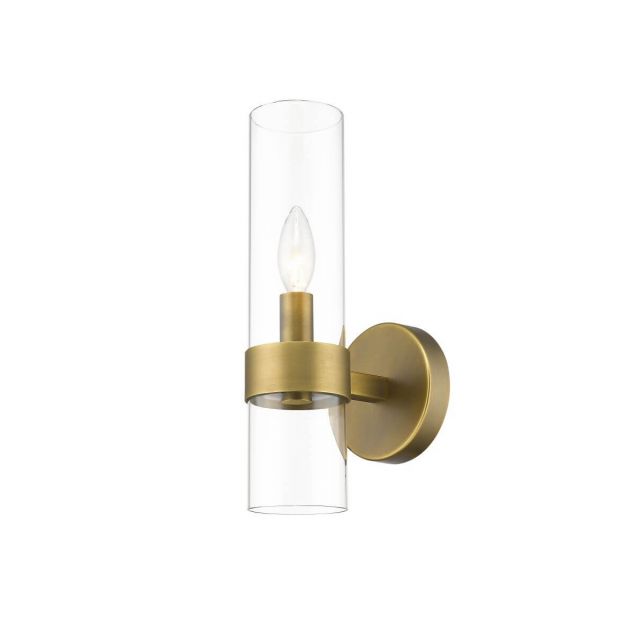 Z-Lite Lighting 4008-1S-RB Datus 1 Light 13 inch Tall Wall Sconce in Rubbed Brass with Clear Glass