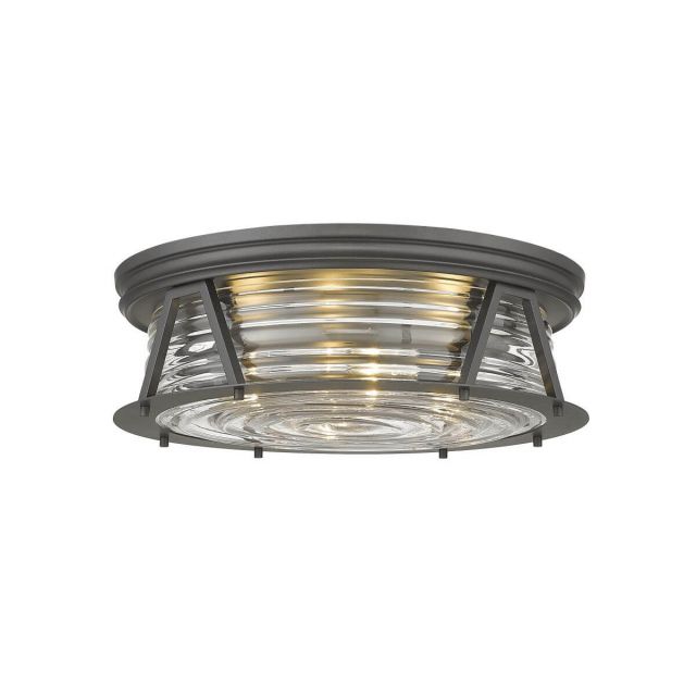 Z-Lite Lighting 491F4-BRZ Cape Harbor 4 Light 20 inch Flush Mount in Bronze with Clear Glass