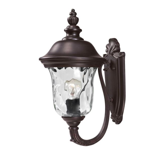 Z-Lite Lighting 533S-RBRZ Armstrong 1 Light 16 inch Tall Outdoor Wall Light in Bronze with Clear Waterglass