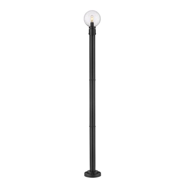 Z-Lite Lighting Laurent 1 Light 85 inch Tall Outdoor Post Mount Light in Black with Clear Seedy Glass 599PHM-567P-BK