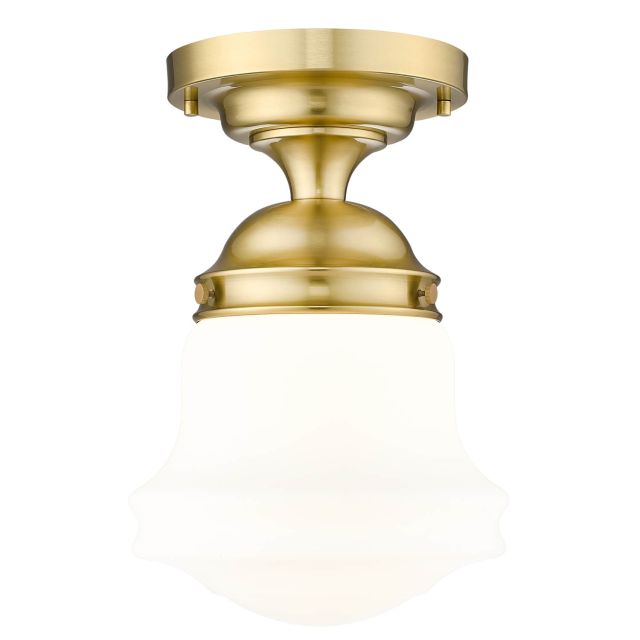 Z-Lite Lighting 735F10-LG Vaughn 1 Light 11 inch Flush Mount in Luxe Gold with Matte Opal Glass Shade