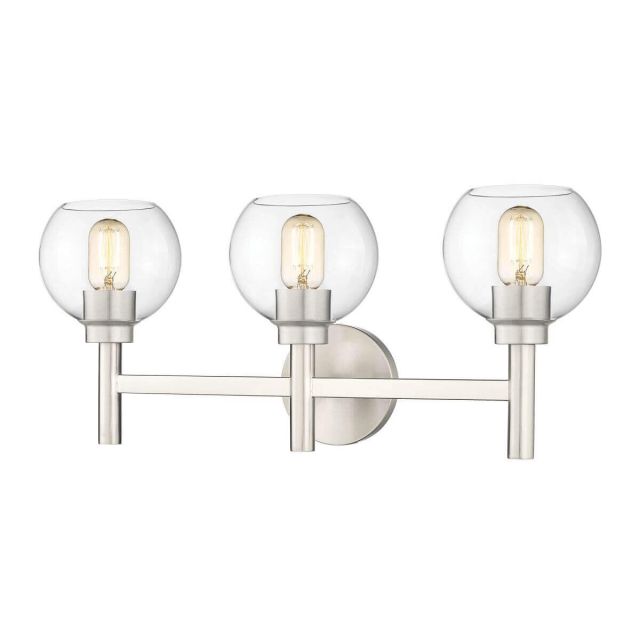 Z-Lite Lighting Sutton 3 Light 24 inch Bath Vanity Light in Brushed Nickel with Clear Glass 7502-3V-BN