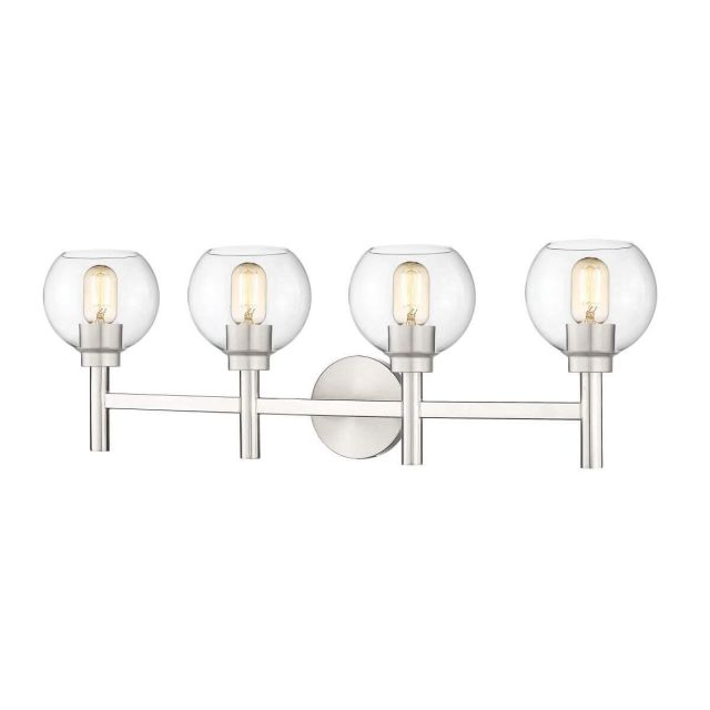 Z-Lite Lighting Sutton 4 Light 32 inch Bath Vanity Light in Brushed Nickel with Clear Glass 7502-4V-BN