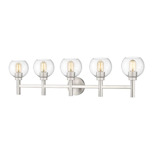 Z-Lite Lighting Sutton 5 Light 40 inch Bath Vanity Light in Brushed Nickel with Clear Glass 7502-5V-BN