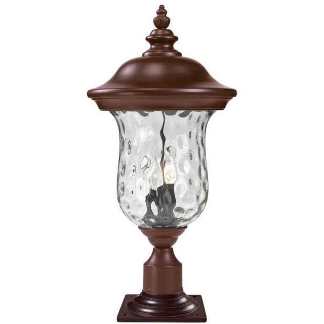 Z-Lite 533PHB-533PM-RBRZ Armstrong Two Light 26 Inch Tall Outdoor Post Mount Light In Bronze