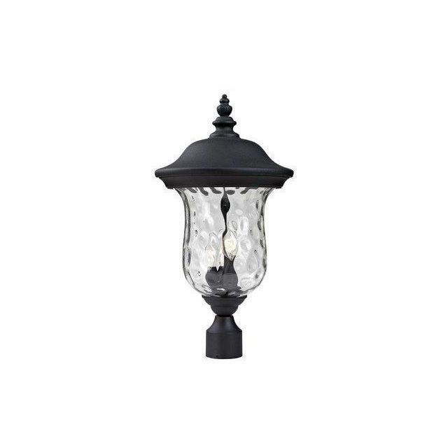 Z-Lite 533PHB-BK Armstrong Three Light 24 Inch Tall Outdoor Post Light In Black